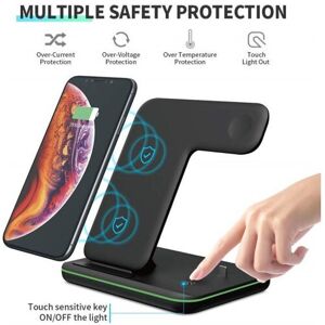 Ranpo (Black) Multi-function 3 In 1 15W Fast Wireless Charger Ranpo (Black) Multi-function 3 In 1 15W Fast Wireless Charger