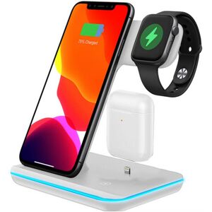 Ranpo (White) Wireless Charger Stand 3 in1 Qi 15W Fast Charging Ranpo (White) Wireless Charger Stand 3 in1 Qi 15W Fast Charging
