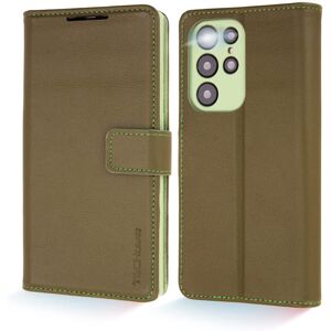 TECHGEAR Galaxy S22 Ultra Leather Wallet Case, Genuine Leather Magnetic Flip [RF TECHGEAR Galaxy S22 Ultra Leather Wallet Case, Genuine Leather Magnetic Flip [RF