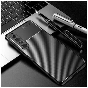 Romolux Sony Xperia 10 IV 5G Case Slim Armor Carbon Fibre Silicone Phone Cover (Black) Romolux Sony Xperia 10 IV 5G Case Slim Armor Carbon Fibre Silicone Phone Cover (Black)