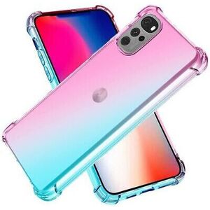 Romolux Moto G22 Case Slim Silicone Gel Phone Cover + Tempered Glass (Pink Green) Romolux Moto G22 Case Slim Silicone Gel Phone Cover + Tempered Glass (Pink Green)