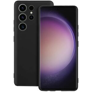 (Black) For Samsung Galaxy S23 Ultra Silicone Gel Phone Cover Case (Black) For Samsung Galaxy S23 Ultra Silicone Gel Phone Cover Case