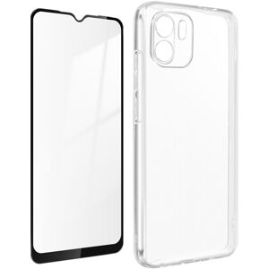 Avizar Xiaomi Redmi A1 2022 Case Silicone Gel Tempered Glass 9H Black Contour Avizar Xiaomi Redmi A1 2022 Case Silicone Gel Tempered Glass 9H Black Contour