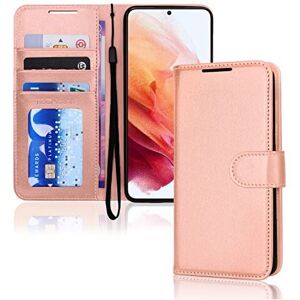 Techgear (Rose Gold) Samsung Galaxy S23 Leather Wallet Case, Flip Protective Cover with W Techgear (Rose Gold) Samsung Galaxy S23 Leather Wallet Case, Flip Protective Cover with W