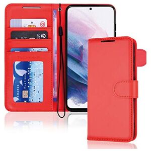 Techgear (Red) Samsung Galaxy S21 Plus Leather Wallet Case, Flip Protective Cover with Wa Techgear (Red) Samsung Galaxy S21 Plus Leather Wallet Case, Flip Protective Cover with Wa