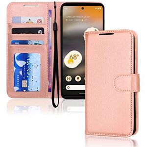 Techgear (Rose Gold) Pixel 6a Wallet Case, Flip Protective Cover with Card Holder, Stand Techgear (Rose Gold) Pixel 6a Wallet Case, Flip Protective Cover with Card Holder, Stand