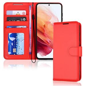 Techgear (Red) Samsung Galaxy S23 Plus Leather Wallet Case, Flip Protective Cover with Wa Techgear (Red) Samsung Galaxy S23 Plus Leather Wallet Case, Flip Protective Cover with Wa