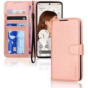 Techgear (Rose Gold) Pixel 7 pro Wallet Case, Flip Protective Cover with Card Holder, Sta Techgear (Rose Gold) Pixel 7 pro Wallet Case, Flip Protective Cover with Card Holder, Sta