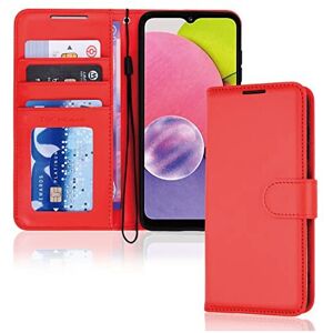 Techgear (Red) Samsung Galaxy A23 5G Leather Wallet Case, Flip Protective Cover with Wall Techgear (Red) Samsung Galaxy A23 5G Leather Wallet Case, Flip Protective Cover with Wall