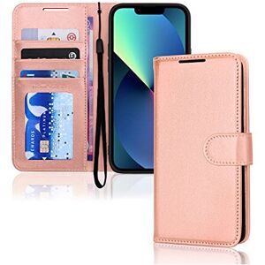 Techgear (Rose Gold) iPhone 13 Leather Wallet Case, Flip Protective Case Cover with Walle Techgear (Rose Gold) iPhone 13 Leather Wallet Case, Flip Protective Case Cover with Walle