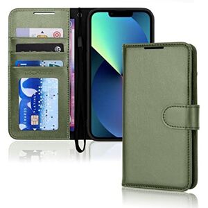 Techgear (Green) iPhone 13 Leather Wallet Case, Flip Protective Case Cover with Wallet Ca Techgear (Green) iPhone 13 Leather Wallet Case, Flip Protective Case Cover with Wallet Ca