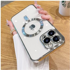 DIAO (For iPhone 11Pro Max, Silver) Fashion Transparent Magnetic Wireless Charging Ca DIAO (For iPhone 11Pro Max, Silver) Fashion Transparent Magnetic Wireless Charging Ca