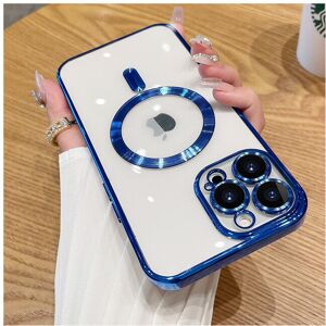 DIAO (For iPhone 11Pro Max, Blue) Fashion Transparent Magnetic Wireless Charging Case DIAO (For iPhone 11Pro Max, Blue) Fashion Transparent Magnetic Wireless Charging Case