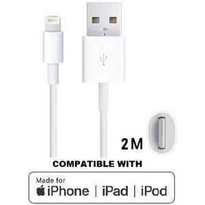 Unbranded Replacement For Apple 2m Lightning To USB Charger Cable For iPhone 5, 5S, 6 7 8 Unbranded Replacement For Apple 2m Lightning To USB Charger Cable For iPhone 5, 5S, 6 7 8