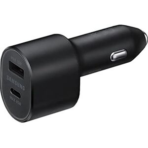 SAMSUNG Super Fast Dual Car Charger (45W+15W) Dual Ports USB-C & USB-A - Black - EP-L530 SAMSUNG Super Fast Dual Car Charger (45W+15W) Dual Ports USB-C & USB-A - Black - EP-L530