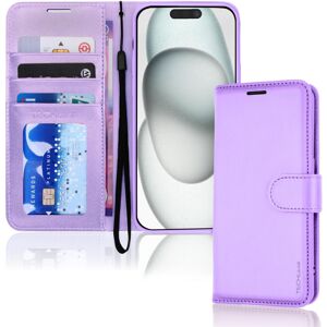 Techgear Apple iPhone 15 Leather Wallet Case, Flip Protective Case Cover with Wallet Card Techgear Apple iPhone 15 Leather Wallet Case, Flip Protective Case Cover with Wallet Card