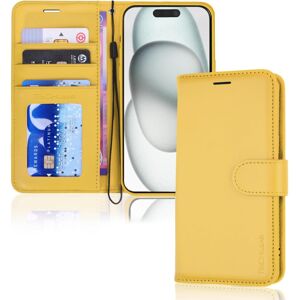 Techgear Apple iPhone 15 Plus Leather Wallet Case, Flip Protective Case Cover with Wallet Techgear Apple iPhone 15 Plus Leather Wallet Case, Flip Protective Case Cover with Wallet
