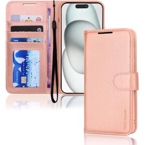 Techgear Apple iPhone 15 Plus Leather Wallet Case, Flip Protective Case Cover with Wallet Techgear Apple iPhone 15 Plus Leather Wallet Case, Flip Protective Case Cover with Wallet