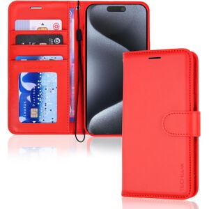 Techgear Appple iPhone 15 Pro Max Leather Wallet Case, Flip Protective Case Cover with Wa Techgear Appple iPhone 15 Pro Max Leather Wallet Case, Flip Protective Case Cover with Wa