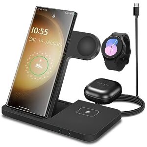 FDGAO 3 in 1 Wireless Charger Stand Foldable 15W Wireless Charging Station for Samsung FDGAO 3 in 1 Wireless Charger Stand Foldable 15W Wireless Charging Station for Samsung