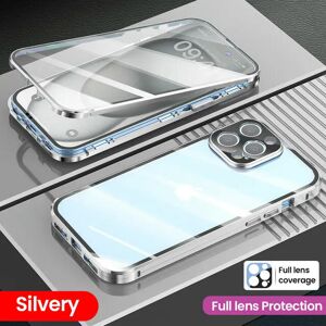Unbranded (For iPhone 15 ProMax, Silvery) 360 Full Metal Magnetic Case For iPhone 15 14 13 Unbranded (For iPhone 15 ProMax, Silvery) 360 Full Metal Magnetic Case For iPhone 15 14 13