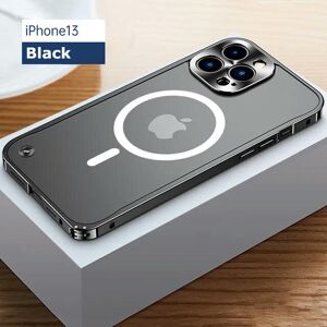 Unbranded (For iphone 15pro max, Magnetic Black) Metal Phone Case For IPhone 12 13 14 15 P Unbranded (For iphone 15pro max, Magnetic Black) Metal Phone Case For IPhone 12 13 14 15 P
