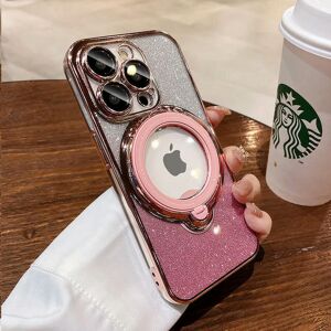 Unbranded (For iPhone 13ProMax, Pink) Gradual Glitter Folding Ring Holder Magnetic Case fo Unbranded (For iPhone 13ProMax, Pink) Gradual Glitter Folding Ring Holder Magnetic Case fo