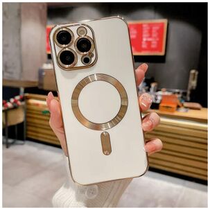 Unbranded (For iphone 12Promax, White) With Camera Lens Protecto Fashion Plating Case For Unbranded (For iphone 12Promax, White) With Camera Lens Protecto Fashion Plating Case For