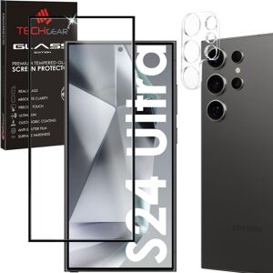 Techgear Samsung Galaxy S24 Ultra FULL Tempered Glass Screen & with Camera Lens Protector Techgear Samsung Galaxy S24 Ultra FULL Tempered Glass Screen & with Camera Lens Protector