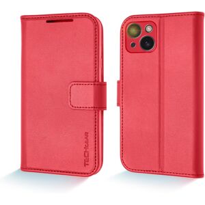Techgear Wallet Case for Apple iPhone 15 Plus, Genuine Leather Magnetic Flip [RFID Blocki Techgear Wallet Case for Apple iPhone 15 Plus, Genuine Leather Magnetic Flip [RFID Blocki