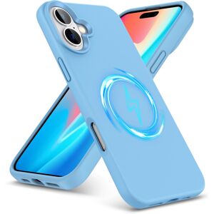 PIXFAB (iPhone 16, Sky Blue) For iPhone 16 Pro Plus Max Liquid Silicone MagSafe Shockpr PIXFAB (iPhone 16, Sky Blue) For iPhone 16 Pro Plus Max Liquid Silicone MagSafe Shockpr