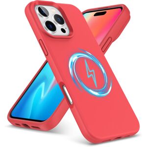 PIXFAB (iPhone 16 Pro Max, Red) For iPhone 16 Pro Plus Max Liquid Silicone MagSafe Shoc PIXFAB (iPhone 16 Pro Max, Red) For iPhone 16 Pro Plus Max Liquid Silicone MagSafe Shoc