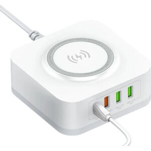 GreenZech Fast Wireless Charger 30W PD3.0, 18W QC3.0, Dual USB-A, EU Plug for iPhone 14 Pr GreenZech Fast Wireless Charger 30W PD3.0, 18W QC3.0, Dual USB-A, EU Plug for iPhone 14 Pr