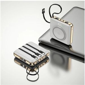 Unbranded (White Option 4, 10000mAh) 20000mah Qi Wireless Charger Power Bank Built In Cabl Unbranded (White Option 4, 10000mAh) 20000mah Qi Wireless Charger Power Bank Built In Cabl