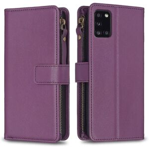 Unbranded (Deep Purple) Case For Samsung Galaxy A31 Zipper Cover Leather Wallet With Card Unbranded (Deep Purple) Case For Samsung Galaxy A31 Zipper Cover Leather Wallet With Card