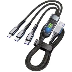 Unbranded (200cm/78.74in) Transparent 3in1 Luminous Super Fast Charging Cable Usb Charging Unbranded (200cm/78.74in) Transparent 3in1 Luminous Super Fast Charging Cable Usb Charging