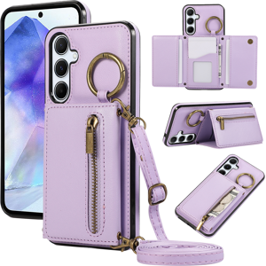 Unbranded (PURPLE, For Galaxy A26 5G) Crossbody Zipper Cards Solt Wallet Leather Case Fo Unbranded (PURPLE, For Galaxy A26 5G) Crossbody Zipper Cards Solt Wallet Leather Case Fo