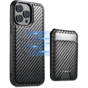Unbranded (black, For iPhone 16 ProMax) 2 in 1 Carbon Fiber Texture Card Holder Phone Case Unbranded (black, For iPhone 16 ProMax) 2 in 1 Carbon Fiber Texture Card Holder Phone Case