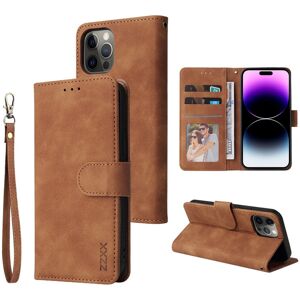 BOSHENG (Brown, iPhone 14) Wallet Hand Rope Magnetic Flip Leather Case For iPhone 15 15 BOSHENG (Brown, iPhone 14) Wallet Hand Rope Magnetic Flip Leather Case For iPhone 15 15