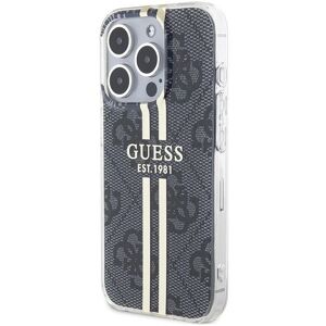 Guess IML 4G Gold Stripe iPhone 15 Pro Max Case - Black Guess IML 4G Gold Stripe iPhone 15 Pro Max Case - Black