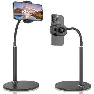 Klsniur Cell Phone Stand Adjustable Height & Angle Gooseneck Stand for Desk F Klsniur Cell Phone Stand Adjustable Height & Angle Gooseneck Stand for Desk F