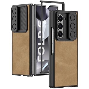 Unbranded (Brown) PU Leather + Hard PC Shell Ultra Thin Slim Case for Samsung Galaxy Z Fol Unbranded (Brown) PU Leather + Hard PC Shell Ultra Thin Slim Case for Samsung Galaxy Z Fol