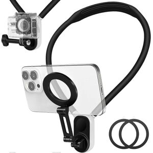 Unbranded (Black) Magnetic Neck Cell Phone and Sports Camera Holder, POV/Vlog Selfie Mount Unbranded (Black) Magnetic Neck Cell Phone and Sports Camera Holder, POV/Vlog Selfie Mount