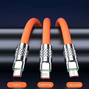 Unbranded Fast 120w Super Charging Multi Port Zinc Alloy Data Cable Typec Lightning And Unbranded Fast 120w Super Charging Multi Port Zinc Alloy Data Cable Typec Lightning And
