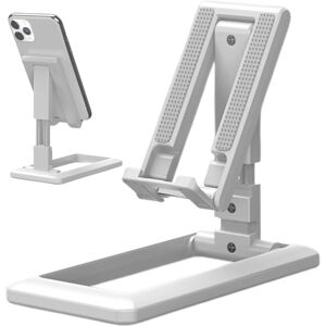 Unbranded (White) Folding Phone Stand - Desktop Cell Phone Mount - Lazy Smartphone Bracket Unbranded (White) Folding Phone Stand - Desktop Cell Phone Mount - Lazy Smartphone Bracket