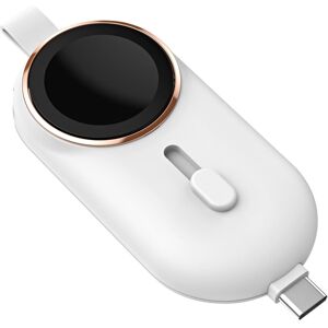 Unbranded (Type-C, White) Keychain Portable Charger - 2-In-1 2000mAh Magnetic Keychain Cha Unbranded (Type-C, White) Keychain Portable Charger - 2-In-1 2000mAh Magnetic Keychain Cha