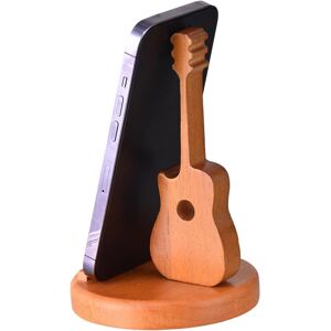 Unbranded Guitar-Shaped Cell Phone Stand, Wooden Phone Holder Decor, Creative Instrument P Unbranded Guitar-Shaped Cell Phone Stand, Wooden Phone Holder Decor, Creative Instrument P