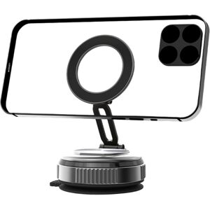 Unbranded (Black) Suction Cup Phone Mount,Adjustable Magnetic Phone Holder With 360-Degree Unbranded (Black) Suction Cup Phone Mount,Adjustable Magnetic Phone Holder With 360-Degree