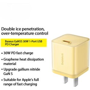 GreenZech (Pink) 30W GaN Wall Charger, Pink/Gold, USB-C, Compact, Fast Charging, PD3.0, QC GreenZech (Pink) 30W GaN Wall Charger, Pink/Gold, USB-C, Compact, Fast Charging, PD3.0, QC