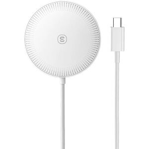 GreenZech (White) 15W Magnetic Wireless Charger - Fast Charging, Type-C, Multiple Modes, D GreenZech (White) 15W Magnetic Wireless Charger - Fast Charging, Type-C, Multiple Modes, D